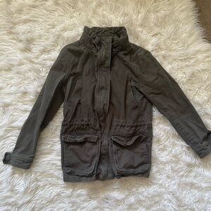 Forever 21 Khaki Utility Jacket olive green